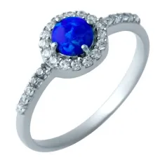 Срібна каблучка SilverBreeze з опалом 0.238ct (1919859) 17.5 розмір