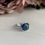 Серебряное кольцо SilverBreeze с натуральным топазом Лондон Блю 1937563 17 размер