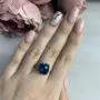 Серебряное кольцо SilverBreeze с натуральным топазом Лондон Блю 1937563 17 размер