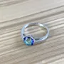 Серебряное кольцо SilverBreeze с натуральным мистик топазом 1961001 17 размер
