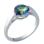 Серебряное кольцо SilverBreeze с натуральным мистик топазом 1961001 17 размер
