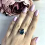 Серебряное кольцо SilverBreeze с натуральным топазом Лондон Блю 1966211 18.5 размер