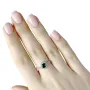 Серебряное кольцо SilverBreeze с изумрудом nano 1988008 17.5 размер