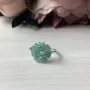 Серебряное кольцо SilverBreeze с натуральным изумрудом 1988206 18 размер