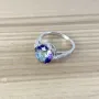 Серебряное кольцо SilverBreeze с натуральным мистик топазом 1988336 17 размер