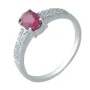 Серебряное кольцо SilverBreeze с натуральным рубином 2009979 16.5 размер