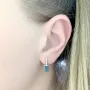 Серебряные серьги SilverBreeze с натуральным топазом Лондон Блю (2016236)