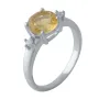 Серебряное кольцо SilverBreeze 2031925 с цитрином nano 17.5 (2031925-17.5)