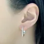 Серебряные серьги SilverBreeze с фианитами (2032809)