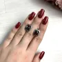 Серебряные серьги SilverBreeze с натуральным раухтопазом (димчатим кварцем) (2033226)