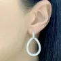 Серебряные серьги SilverBreeze с фианитами (2036463)