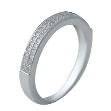 Серебряное кольцо SilverBreeze с фианитами (2036593) 17 размер