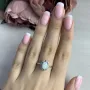 Серебряное кольцо SilverBreeze с опалом (2040354) 18 размер