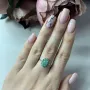 Серебряное кольцо SilverBreeze с натуральным изумрудом 17 размер (2043386)