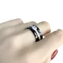Серебряное кольцо SilverBreeze с керамикой (0481685) 18.5 размер