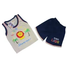Костюм для хлопчика No Brand 92-98 см Сірий із синім (ю148)