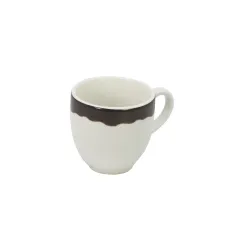 Чашка для еспресо RAK Porcelain Woodart порцеляна 90 мл Білий з коричневим (95120)
