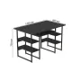 Компьютерный стол Ferrum-decor Тим 75x140x60 черный ДСП Сосна Кембра 16мм