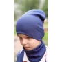 Дитяча шапка з хомутом КАНТА розмір 48-52 Синій (OC-243)