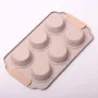 Форма-планшет для выпечки кексов Kamille Marble 30 х 18 см 6 ячеек Бежевый