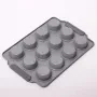 Форма-планшет для выпечки кексов Kamille Marble 38 х 26 см 12 ячеек Серый