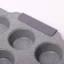 Форма-планшет для выпечки кексов Kamille Marble 38 х 26 см 12 ячеек Серый
