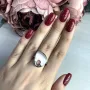 Серебряное кольцо SilverBreeze с кошачим глазом (1974995) 17 размер