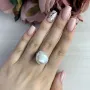 Серебряное кольцо SilverBreeze с натуральным жемчугом барочным (2041955) 18.5 размер