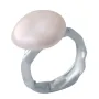 Серебряное кольцо SilverBreeze с натуральным жемчугом барочным (2041955) 18.5 размер