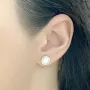 Серебряные серьги SilverBreeze с натуральным перламутром (2044314)