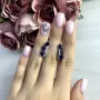 Срібні сережки з натуральним сапфіром 3.488ct (2050360)