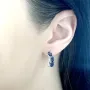 Срібні сережки з натуральним сапфіром 3.488ct (2050360)