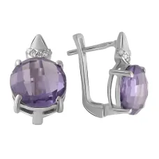 Срібні сережки-підвіски SilverBreeze з олександритом 10.02ct (2050414)