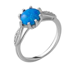 Срібна каблучка SilverBreeze з опалом 1.009ct (2050612) 17 розмір