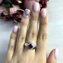 Серебряное кольцо SilverBreeze с натуральным гранатом 1.29ct (2051602) 18 размер