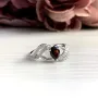 Срібна каблучка SilverBreeze з натуральним гранатом 0.83ct (2051671) 18 розмір