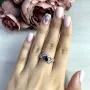 Срібна каблучка SilverBreeze з натуральним сапфіром 0.74ct (2051824) 16.5 розмір