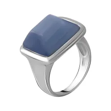 Серебряное кольцо SilverBreeze с кошачим глазом (2053828) 17 размер