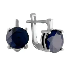 Срібна каблучка SilverBreeze з натуральним сапфіром 6.925ct (2057659)