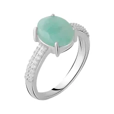 Срібна каблучка SilverBreeze з натуральним смарагдом 2.418ct (2062042) 17.5 розмір
