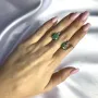 Срібні сережки SilverBreeze з натуральним смарагдом 4.707ct (2062059)