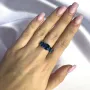 Серебряное кольцо SilverBreeze с натуральным топазом Лондон Блю 3.35ct (2062462) 18 размер