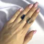 Серебряные серьги SilverBreeze с натуральным топазом Лондон Блю 3.675ct (2062479)
