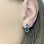Серебряные серьги SilverBreeze с натуральным топазом Лондон Блю 2.137ct (2062554)