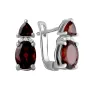 Серебряные серьги SilverBreeze с натуральным гранатом 3.274ct (2062738)