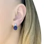 Серебряные серьги SilverBreeze с натуральным сапфиром 6.132ct 4.27 г (2063278) Синий