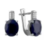 Серебряные серьги SilverBreeze с натуральным сапфиром 6.132ct 4.27 г (2063278) Синий
