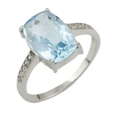Срібна каблучка SilverBreeze з натуральним топазом 3.82ct (0461755) 17 розмір