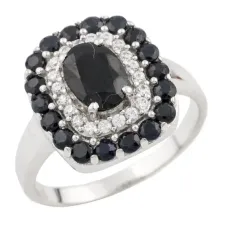 Срібна каблучка SilverBreeze з натуральним сапфіром 1.898ct (0468877) 18 розмір