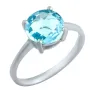 Серебряное кольцо SilverBreeze с натуральным топазом 2.82ct (1077948) 17 размер